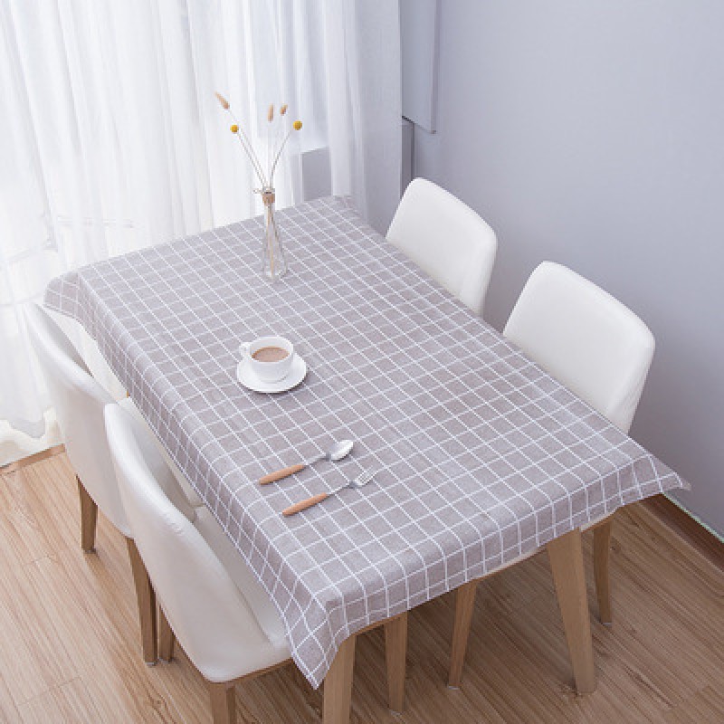 Home Tablecloth Minimalist Style Four Color Checke...