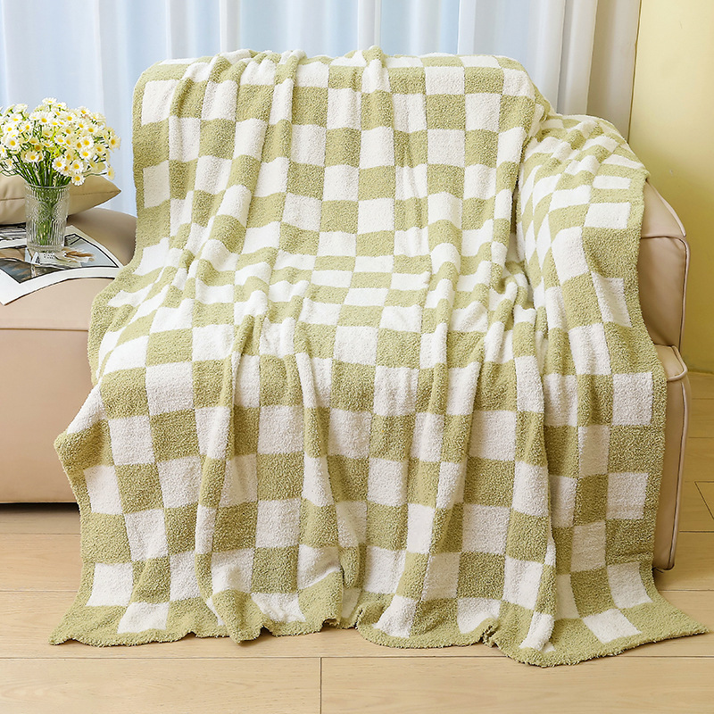 Checkerboard Sofa Blanket, Office Blanket, Aviatio...